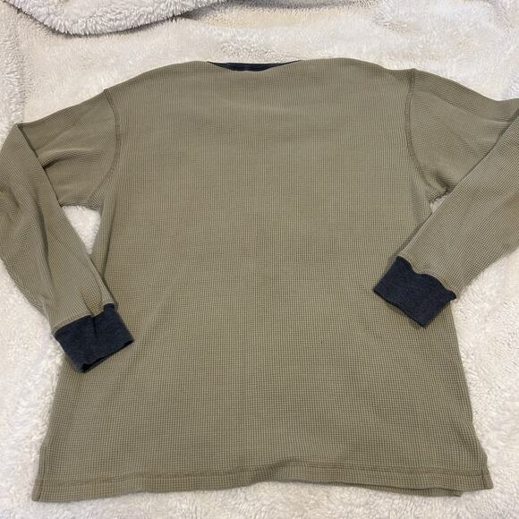 Vintage Men’s Guess USA Waffle Green Knit Long Sleeve Shirt Size M - Picture 6 of 6